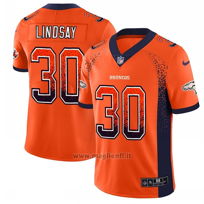 Maglia NFL Limited Denver Broncos Lindsay Rush Drift Fashion Arancione